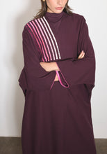 Load image into Gallery viewer, Wool Burgundy Abaya & Shayla