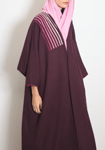 Load image into Gallery viewer, Wool Burgundy Abaya & Shayla