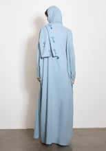 Load image into Gallery viewer, Wool Blue Abaya & Shayla