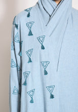 Load image into Gallery viewer, Wool Blue Abaya & Shayla