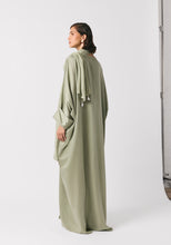 Load image into Gallery viewer, Mint Green Silk Abaya & Shayla