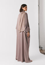 Load image into Gallery viewer, Taupe Silk Abaya & Shayla