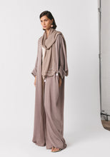 Load image into Gallery viewer, Taupe Silk Abaya & Shayla