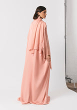 Load image into Gallery viewer, Salmon Pink Silk Abaya & Shayla