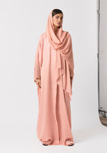 Load image into Gallery viewer, Salmon Pink Silk Abaya & Shayla