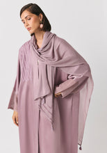 Load image into Gallery viewer, Sunset Purple Silk Abaya & Shayla