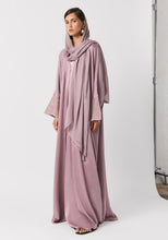 Load image into Gallery viewer, Sunset Purple Silk Abaya & Shayla
