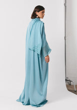 Load image into Gallery viewer, Sky Blue Silk Abaya & Shayla