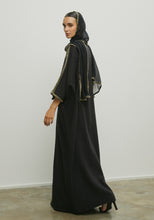 Load image into Gallery viewer, BLACK TASSELS ABAYA/SHAYLA