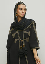 Load image into Gallery viewer, BLACK TASSELS ABAYA/SHAYLA