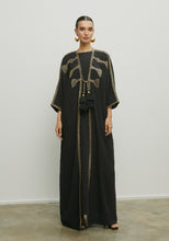 Load image into Gallery viewer, BLACK TASSELS ABAYA/SHAYLA