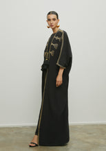 Load image into Gallery viewer, BLACK TASSELS ABAYA/SHAYLA