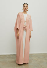 Load image into Gallery viewer, PEACH TASSELS ABAYA/SHAYLA
