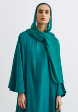Load image into Gallery viewer, Teal Abaya &amp; Shayla in Triangles Style
