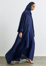 Load image into Gallery viewer, Navy Abaya &amp; Shayla in khanjar Style
