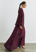 Load image into Gallery viewer, Maroon Abaya &amp; Shayla in khanjar Style
