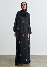 Load image into Gallery viewer, Black Abaya &amp; Shayla in khanjar Style
