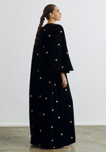 Load image into Gallery viewer, Velvet Black Shayla &amp; Abaya in Traingles Style
