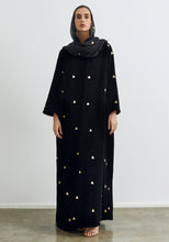 Load image into Gallery viewer, Velvet Black Shayla &amp; Abaya in Traingles Style
