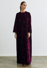Load image into Gallery viewer, Velvet Maroon Abaya &amp; Shayla
