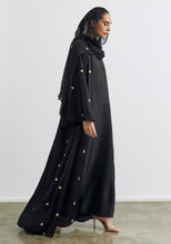 Load image into Gallery viewer, Black Abaya &amp; Shayla in Triangles Style
