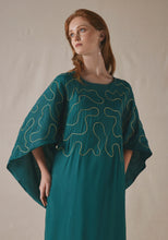 Load image into Gallery viewer, Teal Embroidered Kaftan
