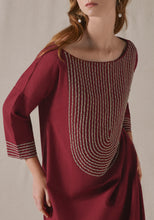 Load image into Gallery viewer, Maroon Embroidered Kaftan
