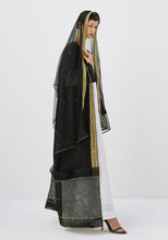 Load image into Gallery viewer, Bisht Abaya/Tulle with Gold embroidery And Shayla
