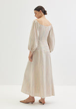 Load image into Gallery viewer, Off shoulder dress in textured linen
