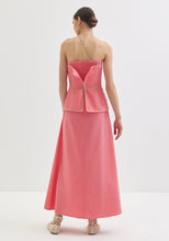 Load image into Gallery viewer, Pink strapless Dress with Corset
