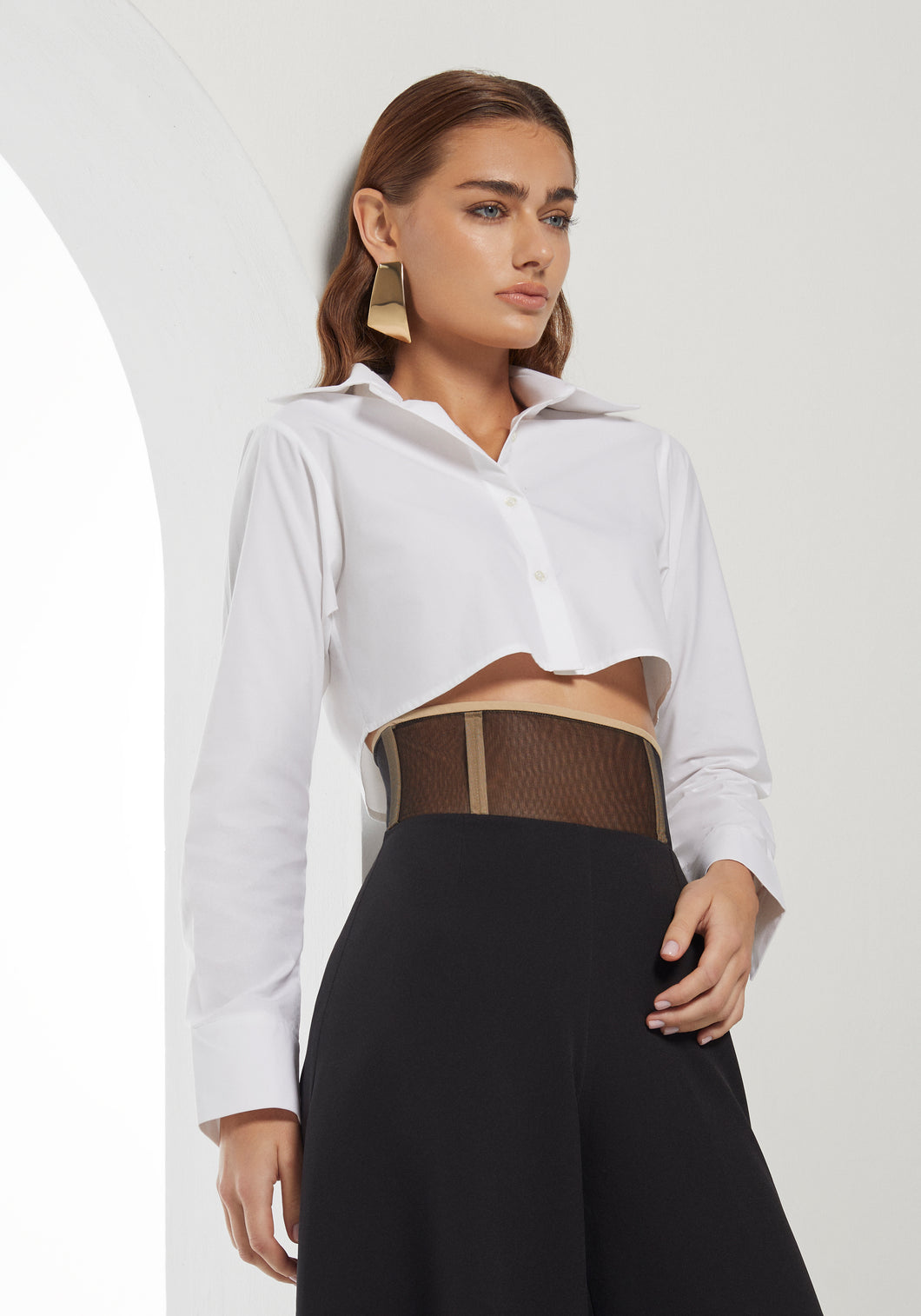 Tailored Cropped Shirt
