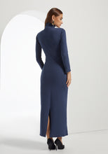 Load image into Gallery viewer, Navy Turtleneck Dress
