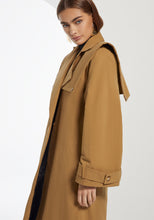 Load image into Gallery viewer, Brown Farwa Trench Coat
