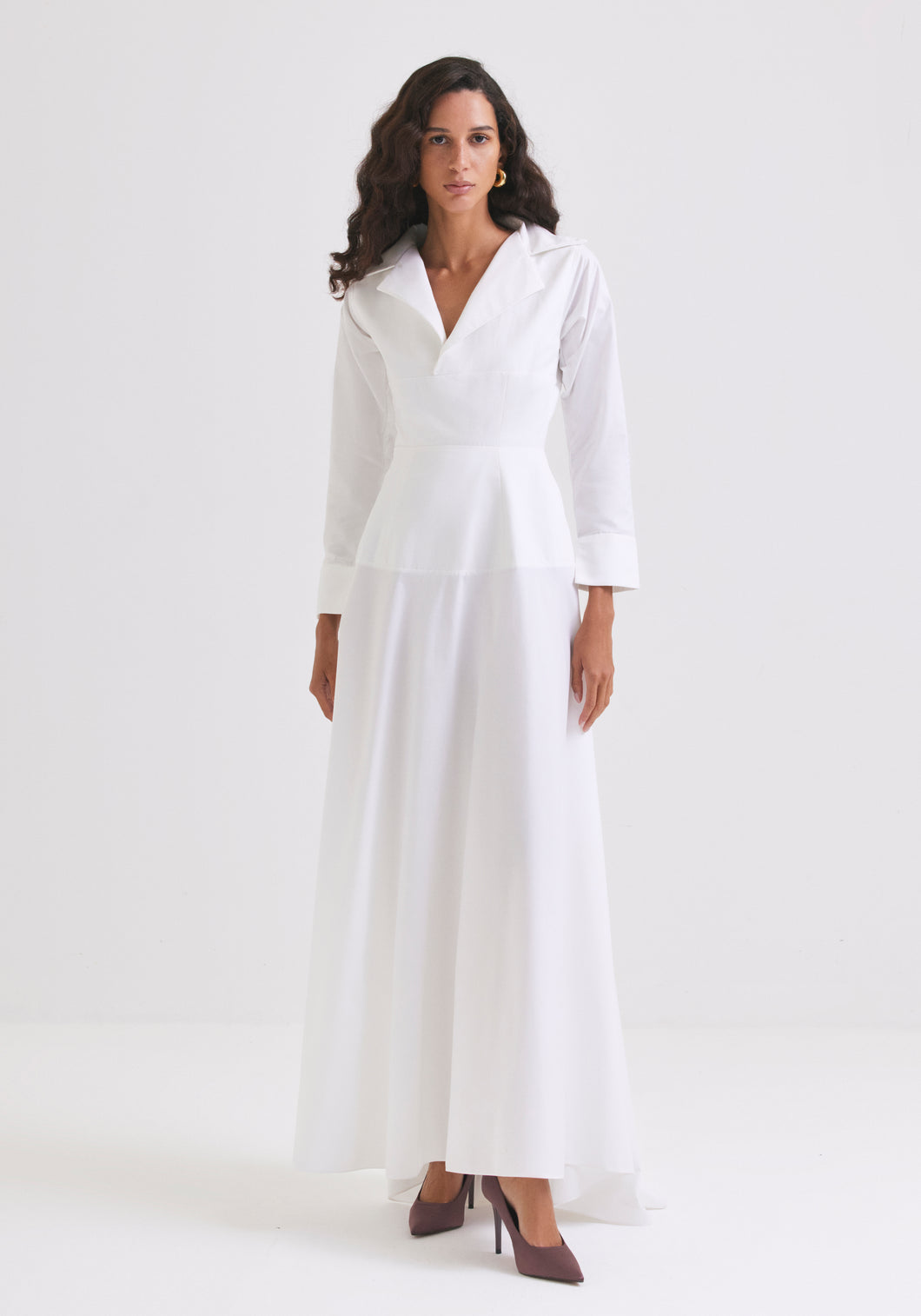 White shirt dress