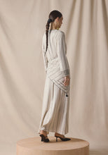 Load image into Gallery viewer, Striped Kaftan with bandana in black details
