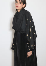 Load image into Gallery viewer, Velvet Black Scarf Abaya &amp; Shayla
