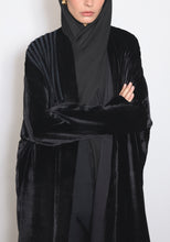 Load image into Gallery viewer, Velvet Black Abaya &amp; Shayla
