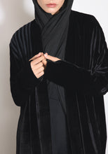 Load image into Gallery viewer, Velvet Black Abaya &amp; Shayla
