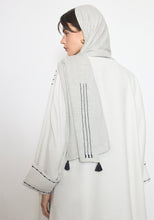 Load image into Gallery viewer, Wool Pearl Gray Abaya &amp; Shayla
