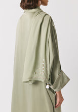 Load image into Gallery viewer, Mint Green Silk Abaya &amp; Shayla
