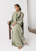 Load image into Gallery viewer, Mint Green Silk Abaya &amp; Shayla
