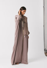 Load image into Gallery viewer, Taupe Silk Abaya &amp; Shayla

