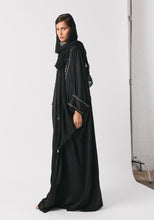 Load image into Gallery viewer, Black Silk Abaya &amp; Shayla
