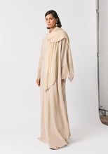 Load image into Gallery viewer, Oat linen Abaya &amp; Shayla
