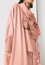 Load image into Gallery viewer, Salmon Pink Silk Abaya &amp; Shayla
