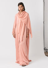 Load image into Gallery viewer, Salmon Pink Silk Abaya &amp; Shayla
