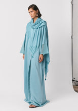 Load image into Gallery viewer, Sky Blue Silk Abaya &amp; Shayla
